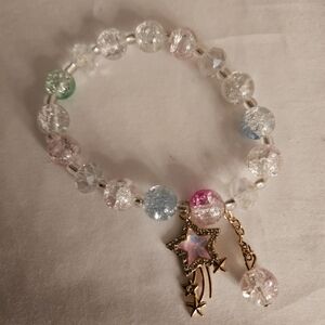 Glass Crystal Star Charm Bracelet